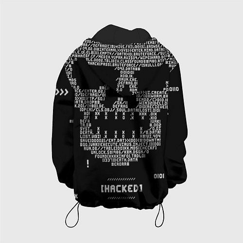 Детская куртка Hacked skull / 3D-Черный – фото 2