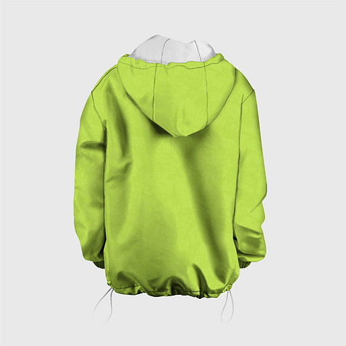 Детская куртка Текстурированный ярко зеленый салатовый / 3D-Белый – фото 2