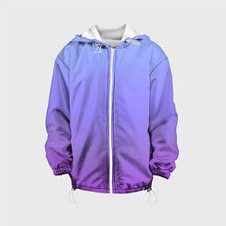 Куртка с капюшоном детская Фиолетовый градиент, цвет: 3D-белый