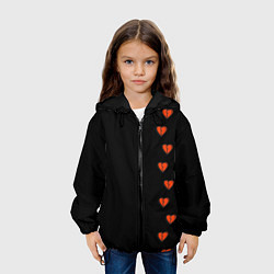 Куртка с капюшоном детская Дорожка разбитых сердец - темный, цвет: 3D-черный — фото 2