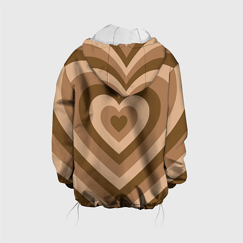 Детская куртка Hearts brown / 3D-Белый – фото 2
