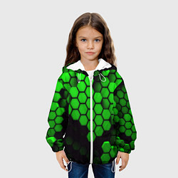 Куртка с капюшоном детская Майнкрафт текстура, цвет: 3D-белый — фото 2
