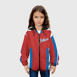 Куртка с капюшоном детская Непобедимый - в цветах российского флага, цвет: 3D-черный — фото 2