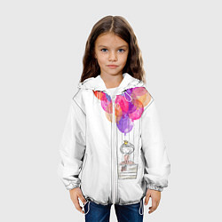 Куртка с капюшоном детская Улётная принцесса, цвет: 3D-белый — фото 2