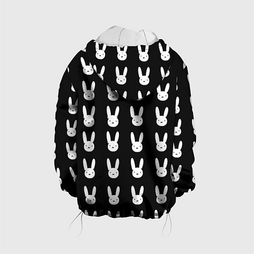 Детская куртка Bunny pattern black / 3D-Белый – фото 2