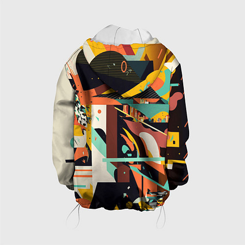 Детская куртка Авангардная геометрическая композиция / 3D-Белый – фото 2