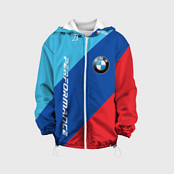 Куртка с капюшоном детская Bmw - m colors, цвет: 3D-белый