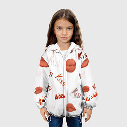 Куртка с капюшоном детская Поцелуйчики, цвет: 3D-белый — фото 2
