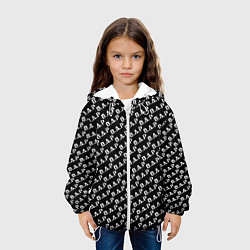 Куртка с капюшоном детская B A P black n white pattern, цвет: 3D-белый — фото 2