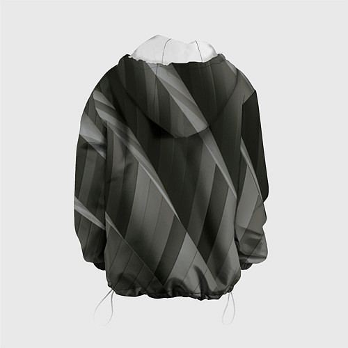 Детская куртка Абстрактные серые острые металлические листы / 3D-Белый – фото 2