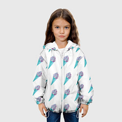Куртка с капюшоном детская Vaporwave ice cream, цвет: 3D-белый — фото 2