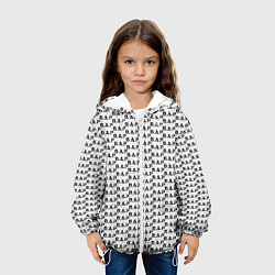 Куртка с капюшоном детская B A P pattern logo, цвет: 3D-белый — фото 2
