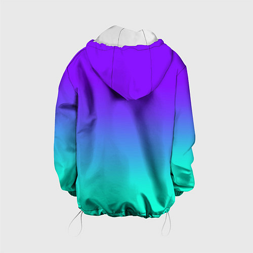 Детская куртка Синие оттенки / 3D-Белый – фото 2