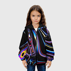 Куртка с капюшоном детская Черный глянец, цвет: 3D-черный — фото 2