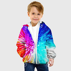 Куртка с капюшоном детская Всплеск ярких красок, цвет: 3D-белый — фото 2