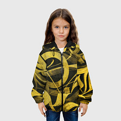 Куртка с капюшоном детская Gold Calligraphic, цвет: 3D-черный — фото 2