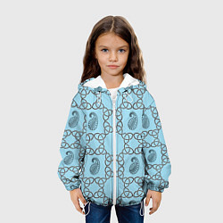 Куртка с капюшоном детская Восточный огурец, цвет: 3D-белый — фото 2
