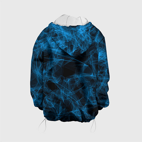 Детская куртка Синий дым текстура / 3D-Белый – фото 2