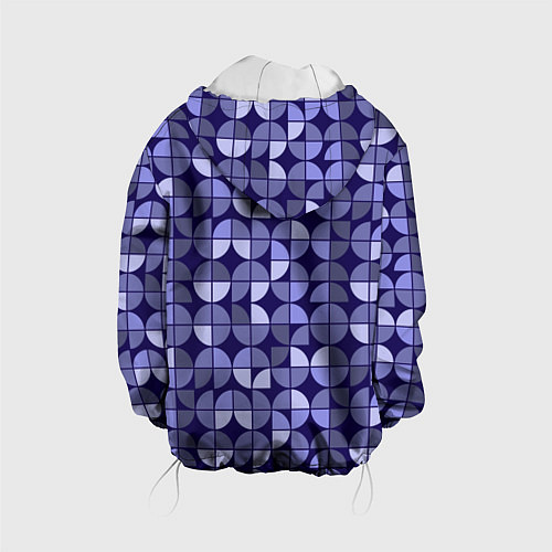 Детская куртка Фиолетовая геометрия Ретро паттерн / 3D-Белый – фото 2