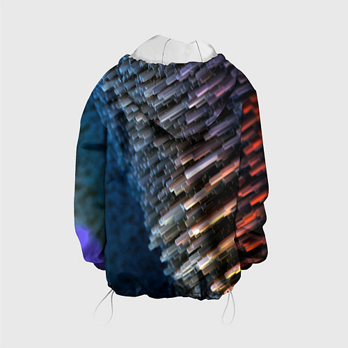 Детская куртка Shape grey abstract / 3D-Белый – фото 2
