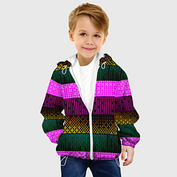 Куртка с капюшоном детская Patterned stripes, цвет: 3D-белый — фото 2