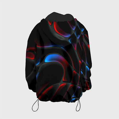 Детская куртка Neon colors drops of liquid / 3D-Черный – фото 2