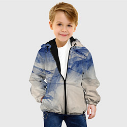 Куртка с капюшоном детская Горы скалы в тумане, цвет: 3D-черный — фото 2