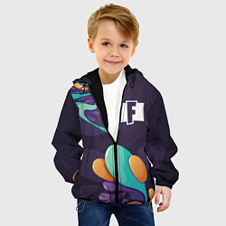 Куртка с капюшоном детская Fortnite graffity splash, цвет: 3D-черный — фото 2