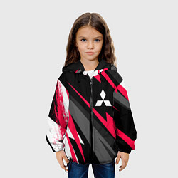 Куртка с капюшоном детская Mitsubishi fast lines, цвет: 3D-черный — фото 2