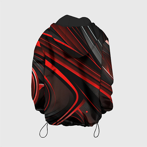 Детская куртка Black and red abstract / 3D-Черный – фото 2