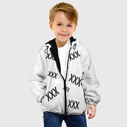 Куртка с капюшоном детская Разброс Иксов, цвет: 3D-черный — фото 2