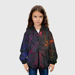 Куртка с капюшоном детская Rgb линии, цвет: 3D-черный — фото 2