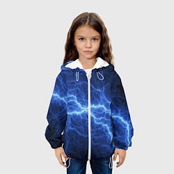 Куртка с капюшоном детская Разряд электричества, цвет: 3D-белый — фото 2