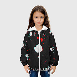 Куртка с капюшоном детская Темный Скелет, цвет: 3D-белый — фото 2