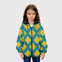 Куртка с капюшоном детская Этника узор, цвет: 3D-черный — фото 2