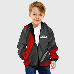 Куртка с капюшоном детская Chery sports racing, цвет: 3D-черный — фото 2