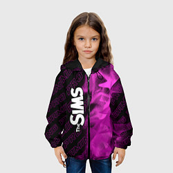 Куртка с капюшоном детская The Sims pro gaming: по-вертикали, цвет: 3D-черный — фото 2