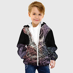 Куртка с капюшоном детская Бог Вселенной, цвет: 3D-белый — фото 2