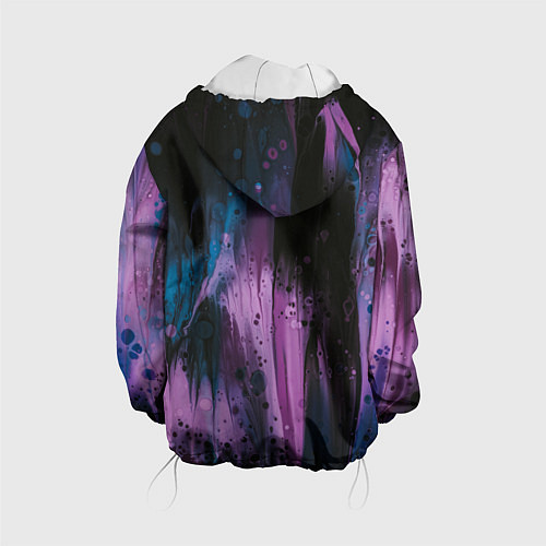 Детская куртка Фиолетовые абстрактные тени / 3D-Белый – фото 2