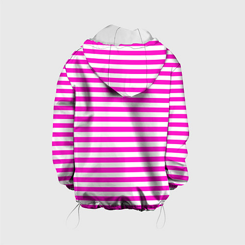 Детская куртка Ярко-розовые полосы / 3D-Белый – фото 2