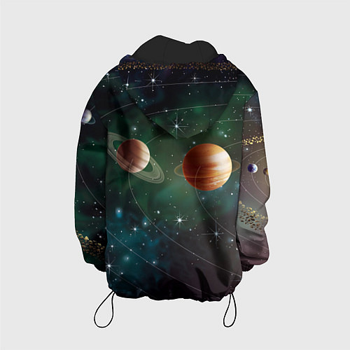 Детская куртка Планетная система / 3D-Черный – фото 2
