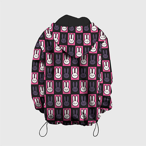 Детская куртка Ребенок идола - Кролики паттерн / 3D-Черный – фото 2