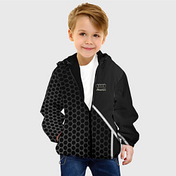 Куртка с капюшоном детская Audi sign, цвет: 3D-черный — фото 2