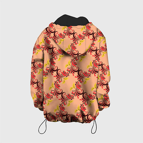 Детская куртка Абстрактный винтажный растительный орнамент / 3D-Черный – фото 2