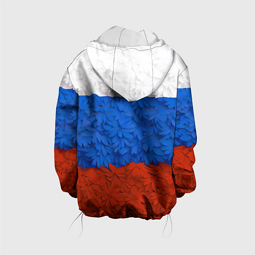 Детская куртка Флаг Российской Федерации из цветов / 3D-Белый – фото 2