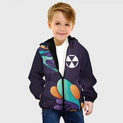 Куртка с капюшоном детская Fallout graffity splash, цвет: 3D-черный — фото 2