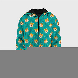 Куртка с капюшоном детская Милый тигр паттерн, цвет: 3D-черный