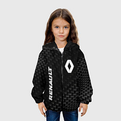 Куртка с капюшоном детская Renault карбоновый фон, цвет: 3D-черный — фото 2