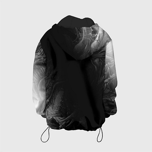 Детская куртка Skyrim glitch на темном фоне: надпись, символ / 3D-Черный – фото 2