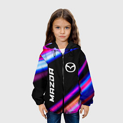 Куртка с капюшоном детская Mazda speed lights, цвет: 3D-черный — фото 2